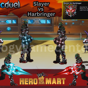 EpicDuel - Harbinger Battlegear E and Harbinger Battlegear P with Slayer vs. Harbinger Poster and Achievement
