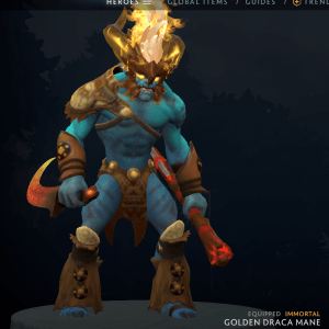 DOTA 2 - Battle Pass 2022 Rare - Huskar - Golden Draca Mane