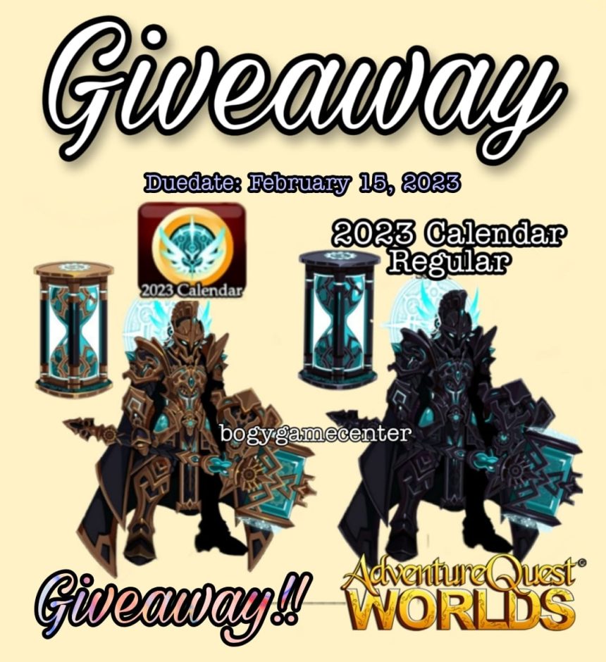 Giveaway 2023 Calendar Regular – February 15, 2023