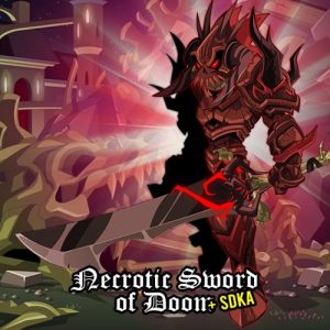 AQW Pilot Indonesia Region - Necrotic Sword of Doom and Sepulchure Doom Knight Armor Bundle (with Requirement)