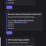 Giveaway Special: Unarmored Gravelyn, Star Gazer Rewards and 2024 Calendar Regular – Sept 06, 2025