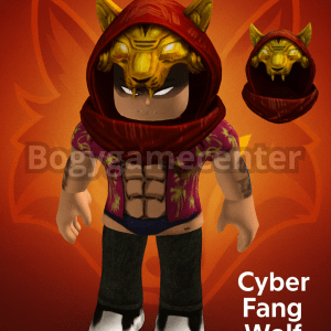 Roblox - Cyber Fang Wolf Hood (Hat) (Normal Rated) (Series Gift Card Bonus Item Roblox February 2025)