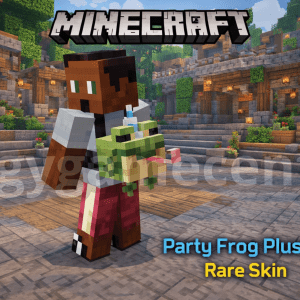 Minecraft Bedrock Edition - Party Frog Plushie Rare Skin