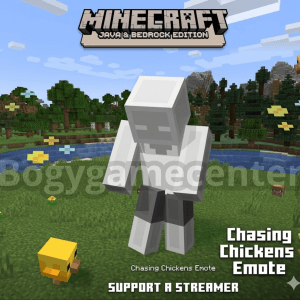 Minecraft Java and Bedrock Edition - Chasing Chickens Emote (Support A Streamer Emote)