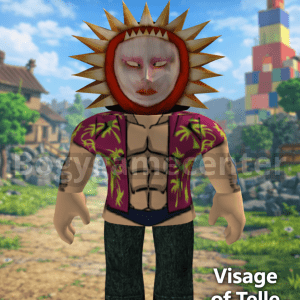 Roblox - Visage of Telle (Head) (Normal Rated) (Mount of the Gods Roblox Series 4 Game Pack Toy)